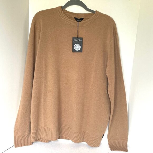 Good Man Cashmere Sweater Mens Extra Large XL Crew Neck Warm Sand Luxe - Picture 6 of 7